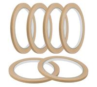 QUARKZMAN Ruban De Masquage 5 mm x 20 Mètres Ruban De Peintre Marron Rubans De Peinture pour Bricolage Artisanat Arts Dessin Étiquetage Peinture De Voiture Créateurs Enseignants, Lot De 6
