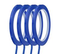 QUARKZMAN Ruban De Tableau Blanc 5mm Autoadhésif Ruban Graphique 66 Mètres Autocollants De Marquage De Grille Pour Tableau Effaçable À Sec PinstripeDIY D'Art, Bleu, Pack De 4