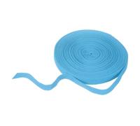 QUARKZMAN Ruban en Coton À Chevrons 15mm x 21 Métres Rouleau De Biais en Tissu À Armure Sergé pour DIY Couture Emballage Cadeau, Bleu Lac