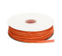 QUARKZMAN Ruban en Velours pour Emballage Cadeau de 50 Yards x 3/8 Pouce, 44m x 0,6cm,Couleur Orange Foncé, Ruban en Velours en Rouleau pour DIY, Décorations de Bouquets de Mariage