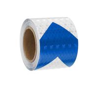 QUARKZMAN Ruban Réfléchissant, 2 Pouces x 16 Pieds Autocollant Ruban Réfléchissant Pour Remorque Imperméable Sécurité Autocollant Réflecteurs Nuit Ruban Flèche Pour Bikes, Bleu-Blanc