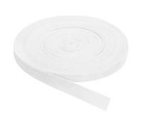 QUARKZMAN Ruban Sergé, 1Pcs 11 Yard x 10mm - Ruban en Tissu de Coton Rouleau à Chevrons Pour Vêtements, Accessoires, Sacs (Blanc)