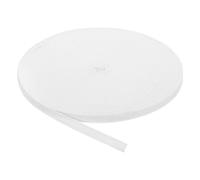 QUARKZMAN Ruban Sergé, 1Pcs 45 Yard x 8mm - Ruban en Tissu de Coton Rouleau à Chevrons Pour Vêtements, Accessoires, Sacs (Blanc)