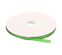 QUARKZMAN Rubans Gros-Grain 100 Yards 0,4 Pouce Vert avec des Points Blancs Ruban à Nœud Décoration pour Loisirs Créatifs Emballage Cadeau Mariage DIY Fait Main