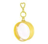 QUARKZMAN Sac Cosmétique Transparent, Poche De Voyage 3.2"x1.4" avec Clip en Forme De Cœur Petit Pochon Portable pour Femmes Idéal pour Voyage Jaune