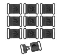 QUARKZMAN Safety Breakaway Buckle 10mm / 3/8" Plastic Flat Snap Insert Buckle Front Closure Hook Clasp Fasteners pour Bra Cat Dog Collar Harness Strap Lanyard, Pack Of 100