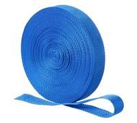 QUARKZMAN Sangle en Nylon, 20 M x 2.5 cm Bande Plate en Polypropylene pour Sacs, Couverture Solaire De Piscine, Réparation, Bricolage (Bleu)