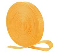 QUARKZMAN Sangle en Nylon, 20 Mètres x 2.5 cm Bande Plate en Polypropylène pour Sacs, Couverture Solaire De Piscine, Réparation Et Bricolage (Jaune)