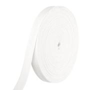 QUARKZMAN Sangle en Polyester Coton 14m x 20mm x 1,5mm（LxlxÉp） Blanc | Ruban de Sangle Tressée, Bande élastique à coudre pour Art Artisanat Poignées de Sac Fourreau Ceinture en Tissu Fournitures