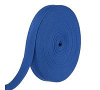 QUARKZMAN Sangle en Polyester Coton 14m x 25mm x 1,5mm（LxlxÉp） Bleu Vif | Ruban de Sangle Tressée, Bande élastique à coudre pour Art Artisanat Poignées de Sac Fourreau Ceinture en Tissu Fournitures