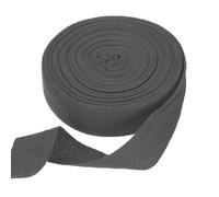 QUARKZMAN Sangle en Ruban de Coton à Chevrons, 25mm x 10 mètres Ruban en Coton Bandes de Biais pour DIY à la Main Couture Emballage Cadeau Poignée Sac en Tissu Bricolage, Gris Foncé
