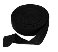 QUARKZMAN Sangle en Ruban de Coton à Chevrons, 25mm x 10 mètres Ruban en Coton Bandes de Biais pour DIY à la Main Couture Emballage Cadeau Poignée Sac en Tissu Bricolage Artisanat, Noir
