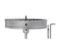 QUARKZMAN Scie-Cloche en Métal avec Foret en Carbure de 180 mm / 7,1" de Diamètre pour Acier Inoxydable, Métal, Cuivre, Laiton, Plastique, avec Foret Central Supplémentaire