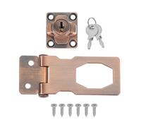 QUARKZMAN Serrures À Crémone À Clé Bouton Tournant Sécurité Fermoir Loquet Avec Clés & Vis 2.5 Pouces Pour Fenêtre Grange Tiroir Armoire Garage Placards Portes (Rouge)