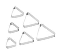 QUARKZMAN Set de Cercles à Gâteau Perforés en Acier Inoxydable Cercle à Tartelette Triangle Antiadhésif Poli Cercle à Mousse Épaissi Outils pour Pâtisserie Gâteau Dessert