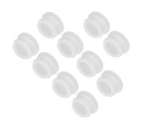 QUARKZMAN Silicone Bouton-Pression Verrouillage Trou Bouchons Caoutchouc Panneau Joint Couvercle Affleurer Panneau Rond Clôtures Étanche Étanchéité 20mm/0,79" Diamètre Blanc,Paquet de 10