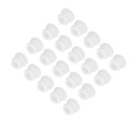 QUARKZMAN Silicone Bouton-Pression Verrouillage Trou Bouchons Caoutchouc Panneau Joint Couvercle Affleurer Panneau Rond Clôtures Étanche Étanchéité 9mm/0,35" Diamètre Blanc,Paquet de 20