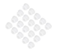 QUARKZMAN Silicone Bouton-Pression Verrouillage Trou Bouchons Caoutchouc Panneau Joint Couvercle Affleurer Panneau Rond Clôtures Étanche Étanchéité 8mm/0.31" Diamètre Blanc,Paquet de 20