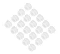 QUARKZMAN Silicone Bouton-Pression Verrouillage Trou Bouchons Caoutchouc Panneau Joint Couvercle Affleurer Panneau Rond Clôtures Étanche Étanchéité 11mm/0,43" Diamètre Blanc,Paquet de 20