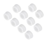 QUARKZMAN Silicone Bouton-Pression Verrouillage Trou Bouchons Caoutchouc Panneau Joint Couvercle Affleurer Panneau Rond Clôtures Étanche Étanchéité 16mm/0,63" Diamètre Blanc,Paquet de 10