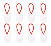 QUARKZMAN Silicone Caoutchouc Conique Bouchon 17 à 23mm Solide Baignoire Bonde Bouchon avec Poignée pour Test Tubes, Eau Tuyau, Drainage Trou, Blanc 8 Pièces