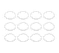 QUARKZMAN Silicone Joints pour Maçon Pot, 12pcs - Caoutchouc Joint pour Verre Pots, Standard Bouche Fuite Étanche Convient Conserves Couvercles (Blanc)