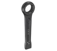 QUARKZMAN Slogging Box End Striking Ring Wrench 27mm Métrique CR-V Steel 12-Point Flat Strike Wrench Baking Paint Single Head Spanner Hand Tool pour Mechanical Automotive Repair