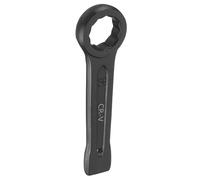 QUARKZMAN Slogging Box End Striking Ring Wrench 32mm Metric CR-V Steel 12-Point Flat Strike Wrench Baking Paint Single Head Spanner Hand Tool pour Mechanical Automotive Repair