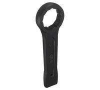 QUARKZMAN Slogging Box End Striking Ring Wrench 54mm Métrique CR-V Steel 12-Point Flat Strike Wrench Baking Paint Single Head Spanner Hand Tool pour Mechanical Automotive Repair