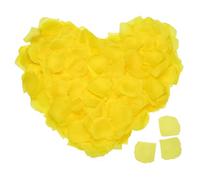 QUARKZMAN Soie Artificielle Fleur Rose Pétales, Jaune Mariage Faux Fleurs 2 Pouce x 2 Pouce pour Mariage Centres Table, Fête Décoration Paquet de 1200