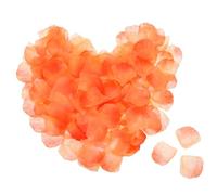 QUARKZMAN Soie Artificielle Fleur Rose Pétales, Orange Rouge Mariage Faux Fleurs 2 Pouce x 2 Pouce pour Mariage Centres Table, Fête Décoration Paquet de 1200