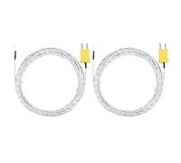 QUARKZMAN Sonde Thermocouple Type K Mini Connecteur Capteur De Température Universel Pour TM-902C TES1310 Thermomètre, -50-400C 9 m 29.5ft Blanc 2 Pcs