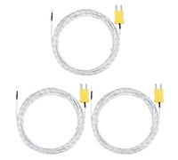 QUARKZMAN Sonde Thermocouple Type K Mini Connecteur Capteur Température Universel Pour TM-902C TES1310 Thermomètre, -50-400C 9 m 29.5ft Blanc 3 Pcs