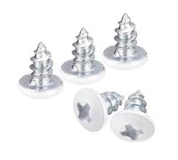 QUARKZMAN ST2.5x6mm Blanc Vis Autotaraudeuse, 100pcs Poêle Tête Phillips Bois Vis pour Travail Bois