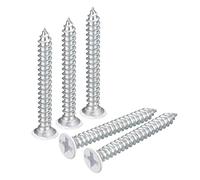 QUARKZMAN ST3.5x30mm Blanc Vis Autotaraudeuse, 50pcs Plat Tête Phillips Bois Vis pour Travail Bois