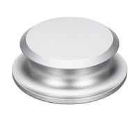 QUARKZMAN Stabilisateur De Poids pour Disque Vinyle 172g/6oz Argenté | Disque De Stabilisation En Aluminium Pour Tourne-Disque 2.7"x1", Réducteur De Vibration Pour Lecteurs LP