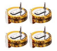 QUARKZMAN Super Capacitor, 5.5V 0.47F Capacitor Bouton Type H, Haute Énergie Faible Résistance Haute Cohérence pour Jouets Électroniques Moteur AC Écran Intelligent (Doré, Lot de 4)