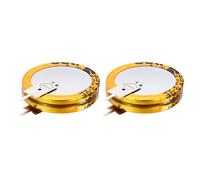 QUARKZMAN Super Capacitor, 5.5V 5F Condensateur Bouton Type V, Haute Énergie Faible Résistance Haute Cohérence Pour Électronique Jouets Moteur AC Écran Intelligent (Doré, Lot De 2)
