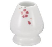 QUARKZMAN Support en Céramique pour Chasen de 70Mm Porte-Fouet à Matcha Ensemble de Thés Porte-Fouets Support Traditionnel pour Chasen à Thé Matcha Accessoires, Cerisiers en Fleurs Rose