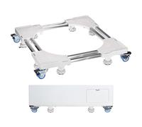 QUARKZMAN Support pour Mini Réfrigérateur avec 4 Roulettes Verrouillables Et 8 Pieds Solides, Base Réglable de 20,4" à 28,3" pour Machine à Laver, Sèche-Linge, Réfrigérateur