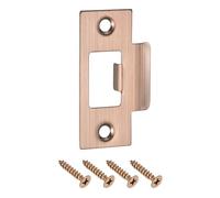 QUARKZMAN T Door Strike Plate, 70mm x 40mm Acier Inoxydable 201 Plaque de Gache pour Porte Cadre de Porte, Bronze Rouge