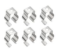 QUARKZMAN T5 LED Tube Clips x 20PCS U Clips Support Montage Accessoires pour Fixation Lumière Tubes, [Argenté Ton, Nickelé]