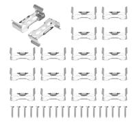 QUARKZMAN T8 Clips Bracket Hanger Fluorescent Tube T8 LED Bulb Holder | Flat Pack Of 16, Clamps Light Fixture Replacement With Screws Integrated Lighting