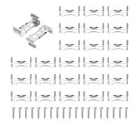 QUARKZMAN T8 Clips Bracket Hanger Fluorescent Tube T8 LED Bulb Holder | Flat Pack Of 24, Clamps Light Fixture Replacement With Screws Integrated Lighting