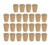 QUARKZMAN Tapered Cork, 11.1x8.3x15.9mm Natural Wooden Leakproof Soft Cork Stoppers Pour Wine Beer Bottle Crafts Corks Plug Replacement Laboratory Supplies, Dark Wood Color, Pack of 25