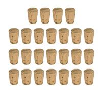 QUARKZMAN Tapered Cork, 12.7x9.5x17.5mm Natural Wooden Leakproof Soft Cork Stoppers Pour Wine Beer Bottle Crafts Corks Plug Replacement Laboratory Supplies, Dark Wood Color, Pack Of 36