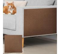 QUARKZMAN Tapis À Griffer Autoadhésif pour Chat, 1 Rouleau 236" x 236" Protecteur De Canapé Contre Les Griffes De Chat pour DIY Sofa, Wall, Doors, Tapis À Griffer, Brown