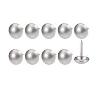 QUARKZMAN Tapisserie Clou Punaises (11x17x3,6mm) 25pcs, Fer Rond Pouce Punaises - pour Maison Construction, Maison Cuisine Meubles, Argenté