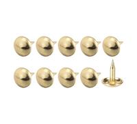 QUARKZMAN Tapisserie Clou Punaises (8x10x2mm) 100pcs, Fer Rond Pouce Punaises - pour Maison Construction, Maison Cuisine Meubles, Doré