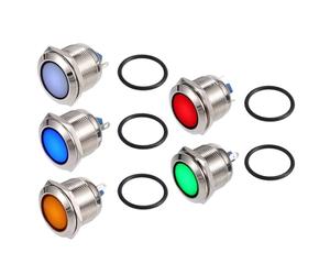 QUARKZMAN Témoin lumineux à LED 22mm 12V Lampe de signalisation interne multicolore